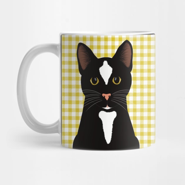 Hey! What are you doing? The Cute Black tuxedo cat is watching you. by marina63